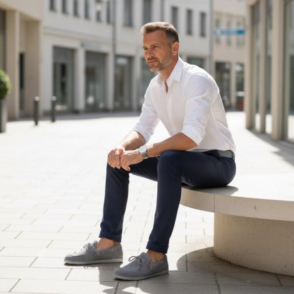 grau Boots-Barfußschuhe für den Sommer für Herren