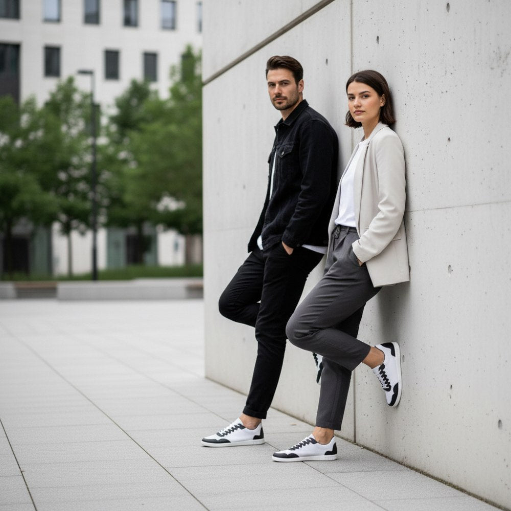 Dupleq negro blanco vegano