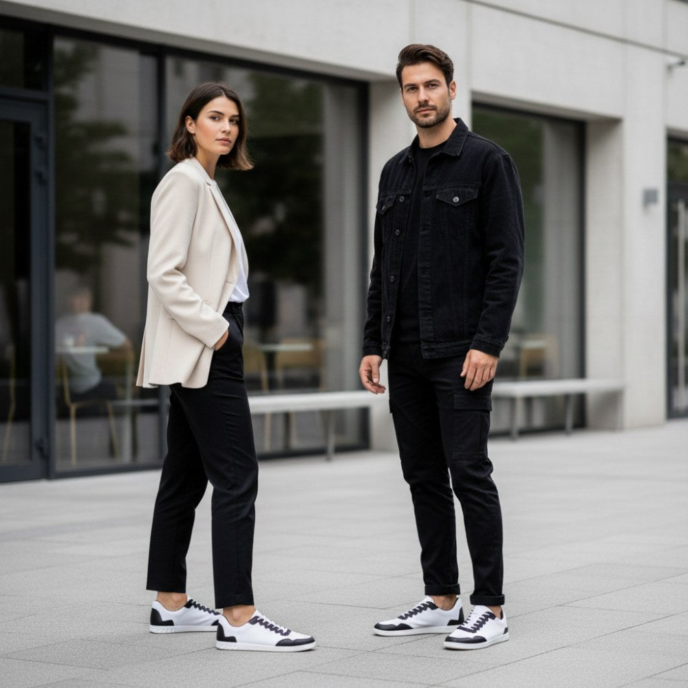 Dupleq negro blanco vegano