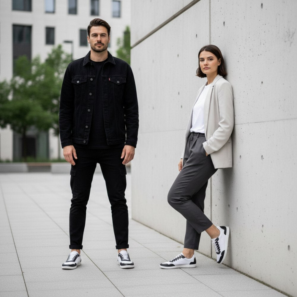 Dupleq negro blanco vegano