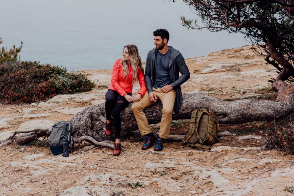 HIQE bajo camello vegano rojo impermeable