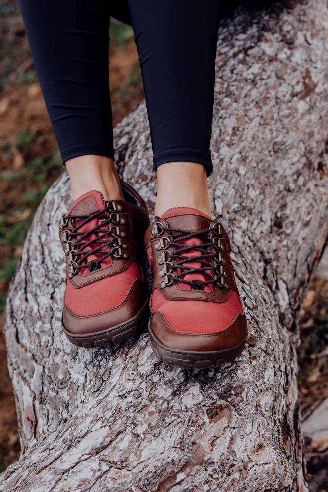HIQE bajo camello vegano rojo impermeable