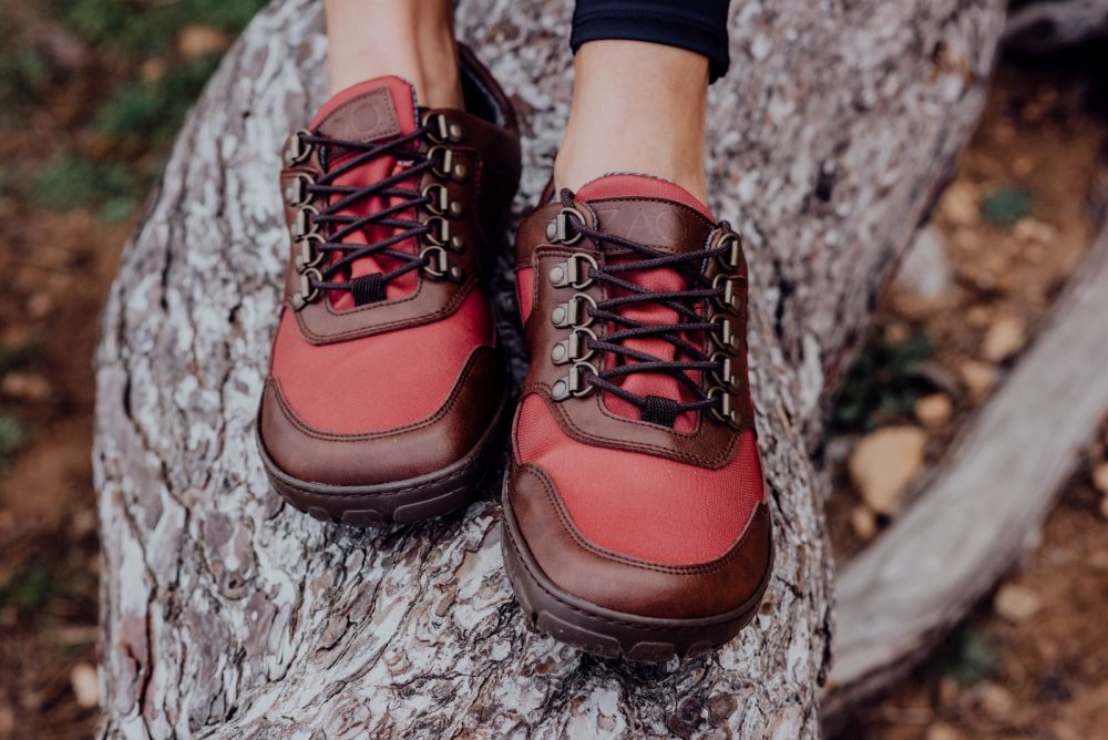 HIQE bajo camello vegano rojo impermeable